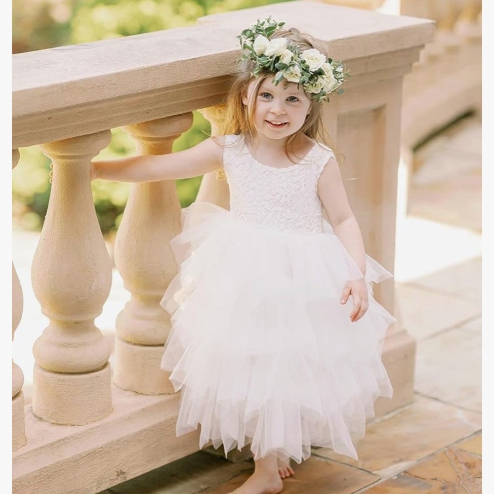 Lace Tulle Flower Girl Dress